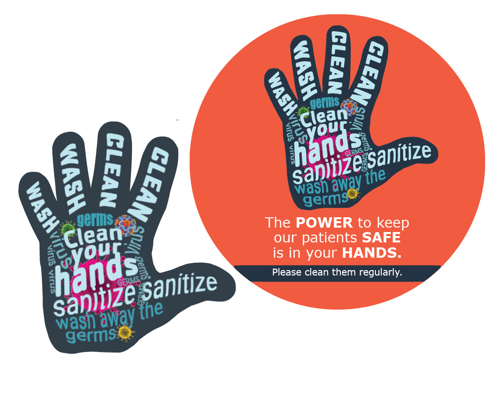 Hand sanitizer stickers
